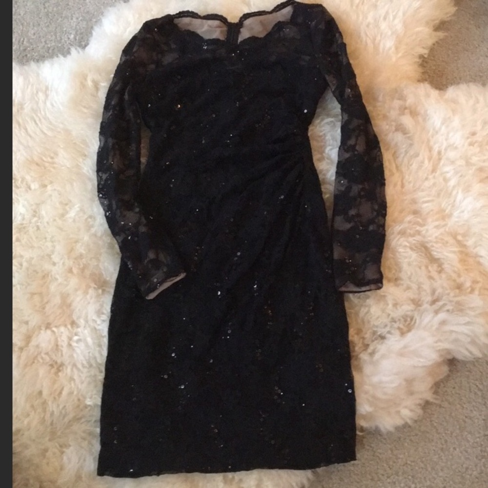 Ralph Lauren black lace dress